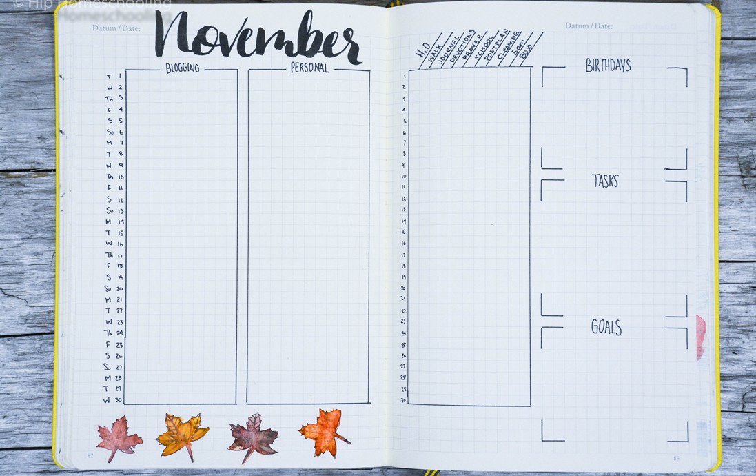 5 Creative Monthly Spread Ideas For Your Bullet Journal