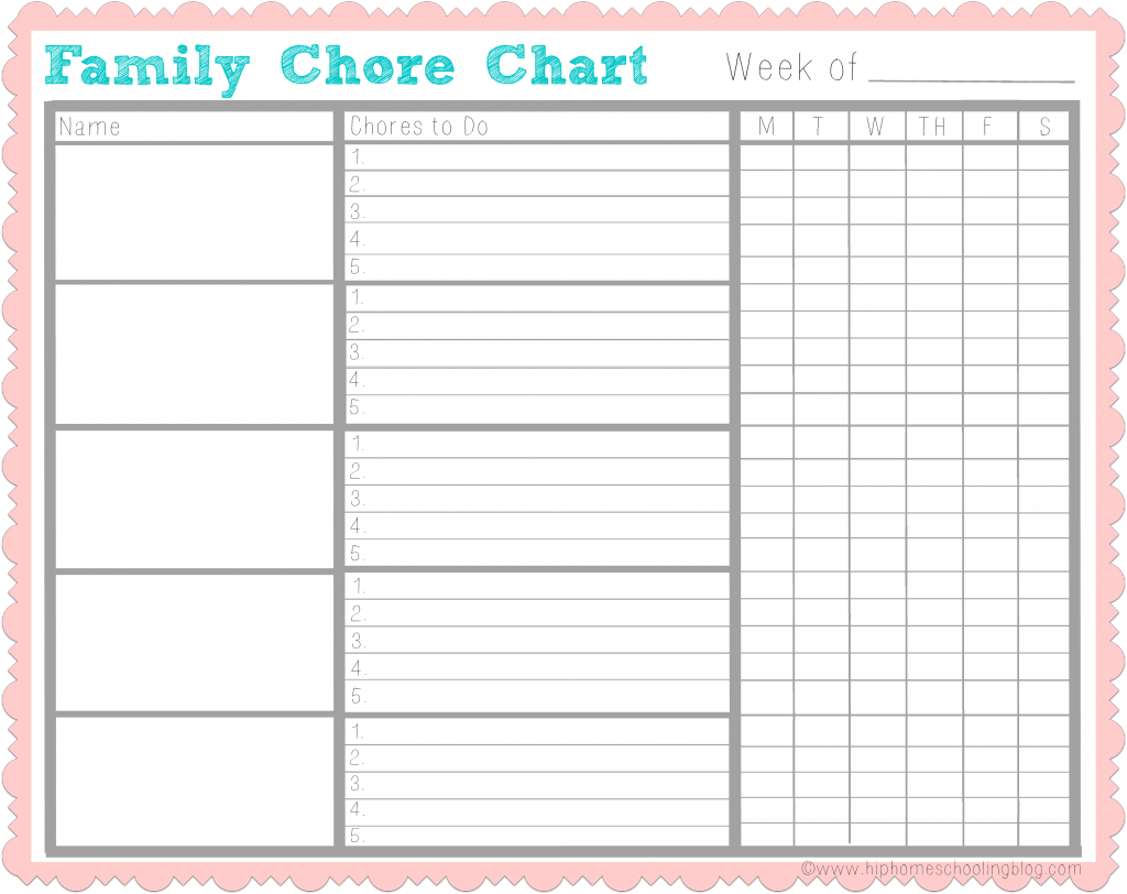 Chore Chart For Siblings