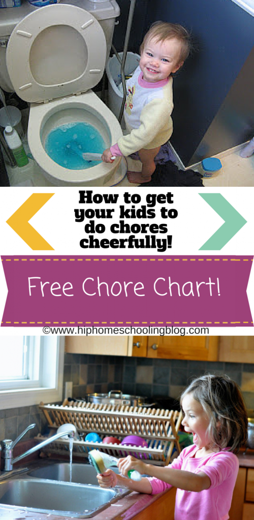 chores for kids: get your kids to help cheerfully with age appropriate chores and a free chore chart!