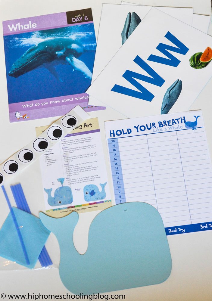 Preschool homeschool curriculum make a whale