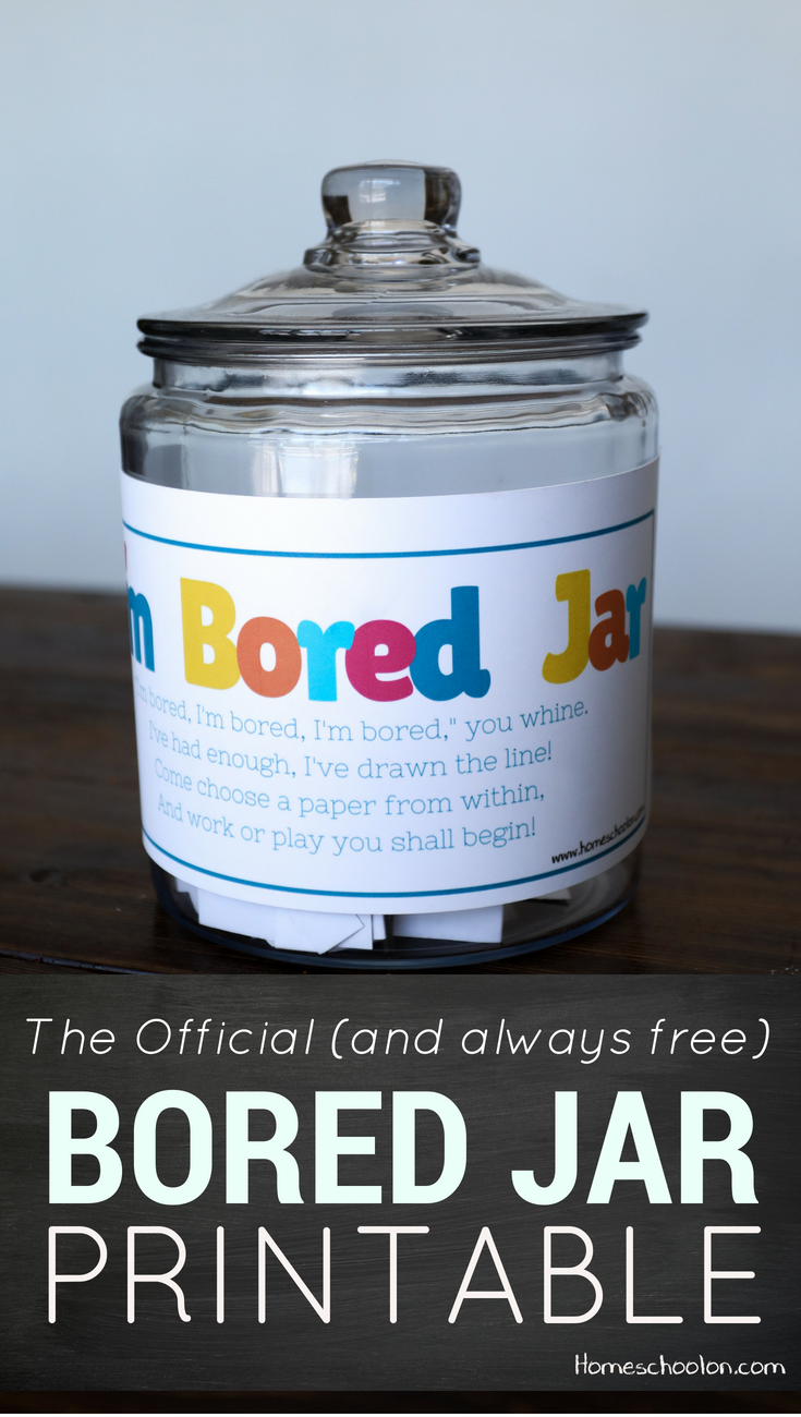 I'm Bored Jar Printable