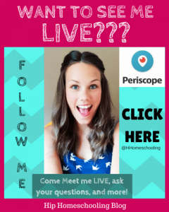 Watch Rebecca from Hip Homeschooling live on periscope