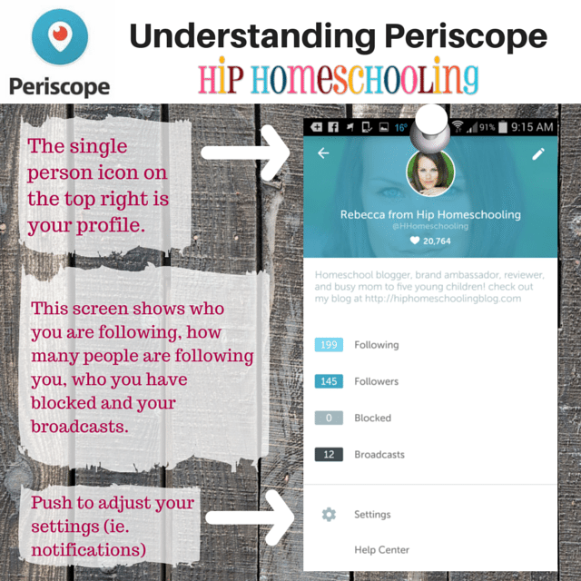 Understanding Periscope 4- your profile