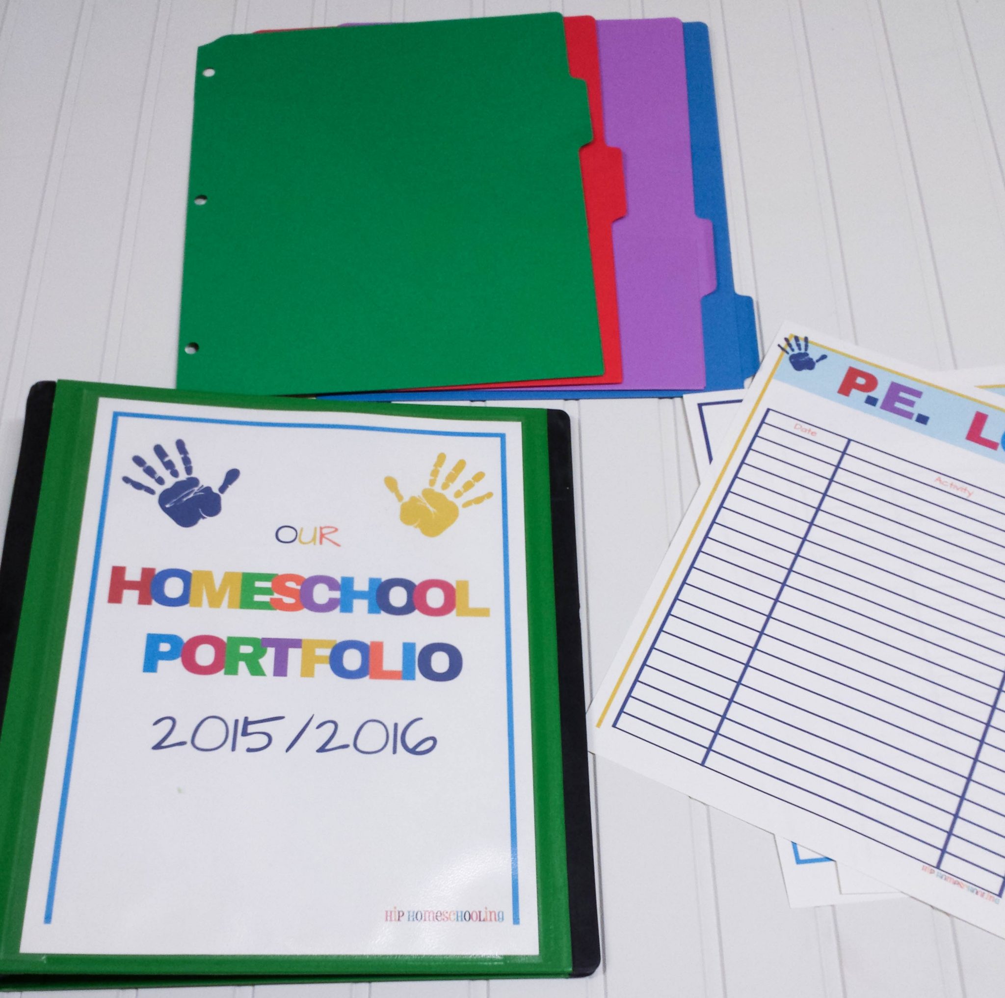 2020/2021 Homeschool Portfolio Printable