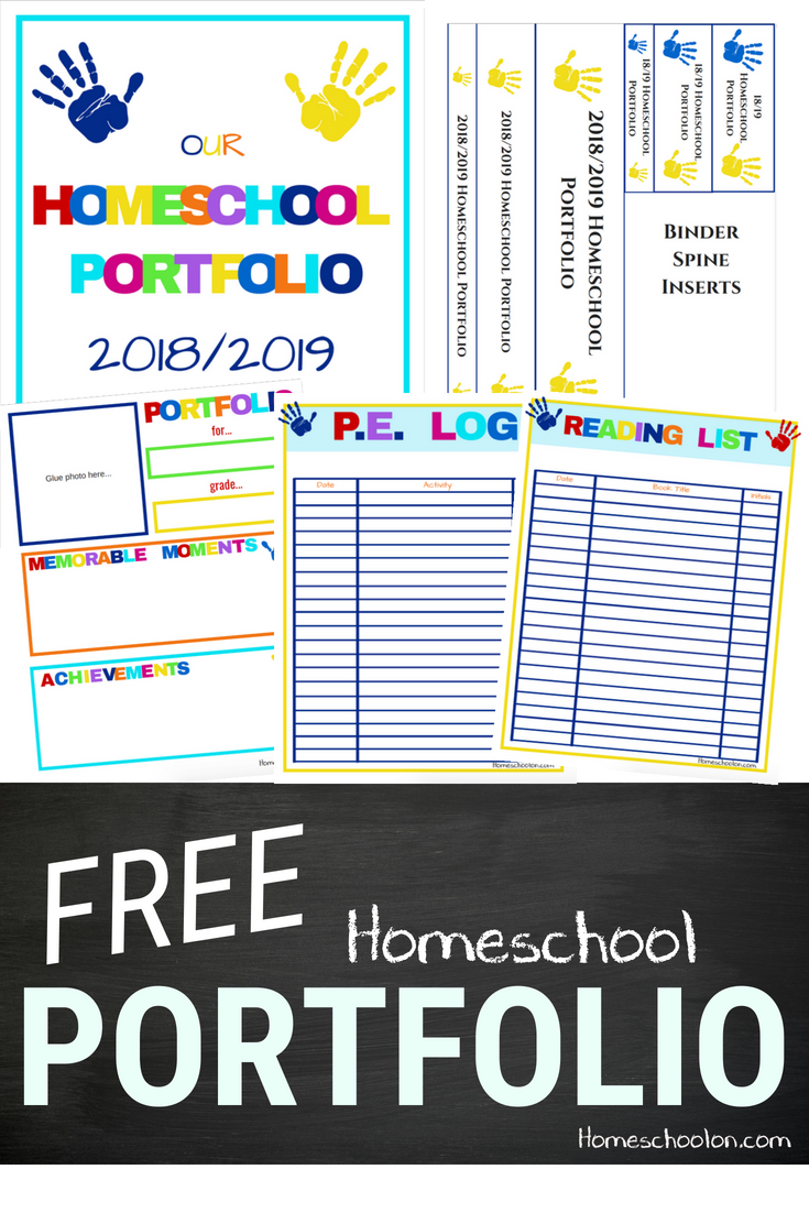 2020 2021 Homeschool Portfolio Printable