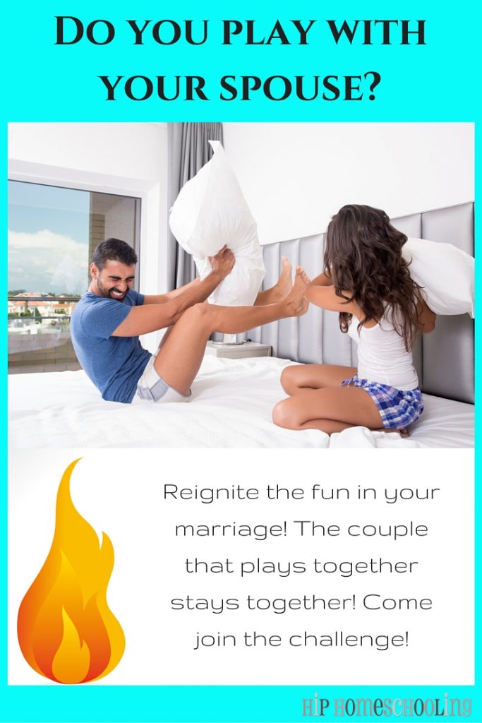Do you play with your spouse? The couple that plays together stays together! Come join the challenge and reignite the fun in your relationship today! 