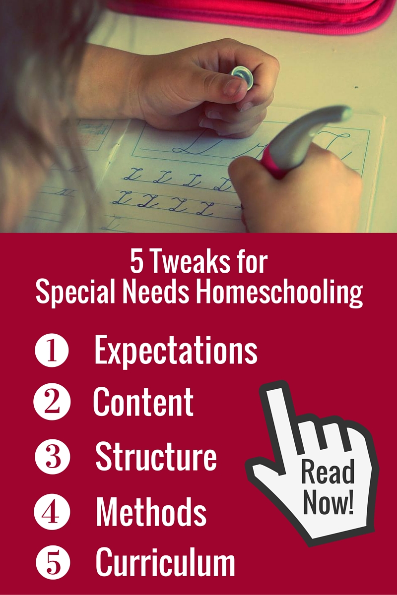 5 Tweaks for Special Needs Homeschooling
