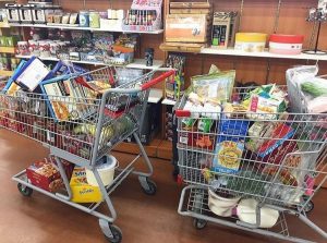 Grocery shopping trip with kids