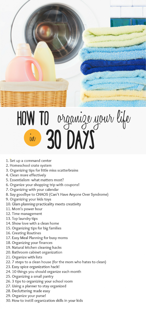 how to organize your life in one week
