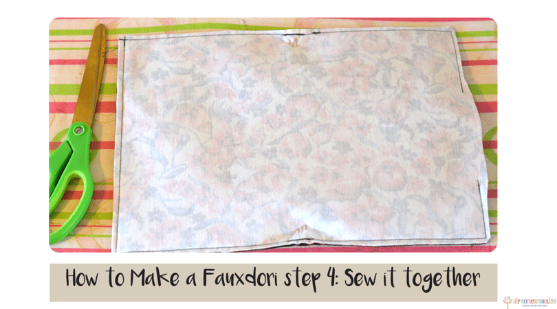 how to make a fauxdori step 4- sew it together (1)