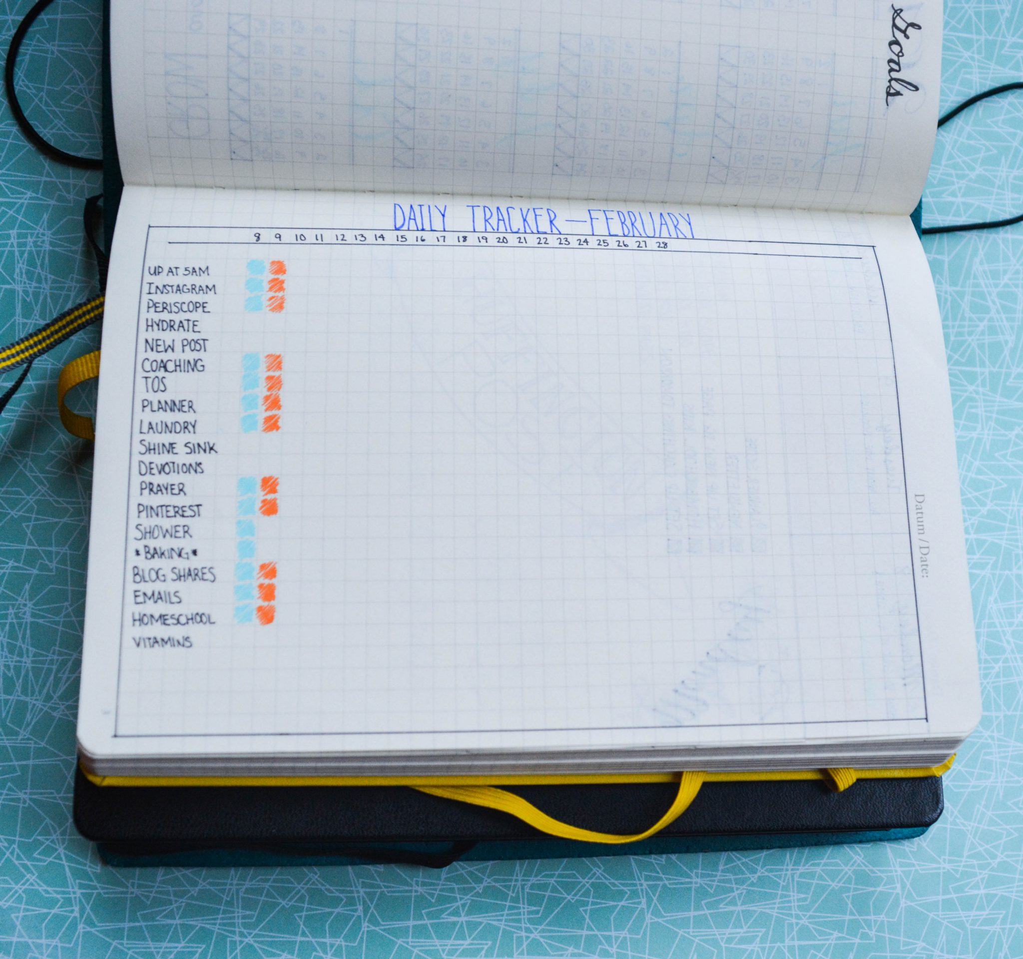 bullet journaling: my daily tracker
