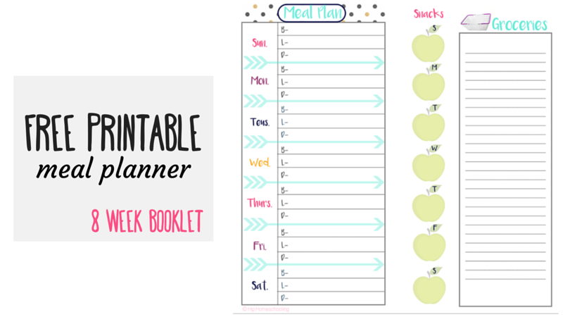 free printable meal planner