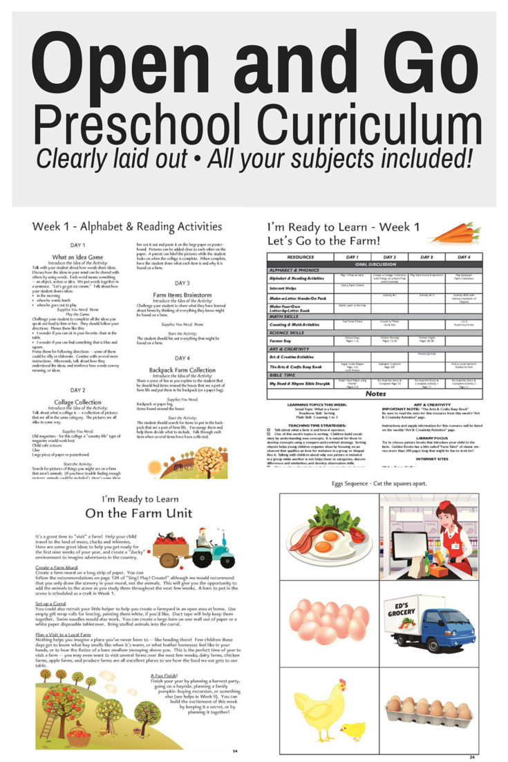 Open And Go Charlotte Mason Preschool Curriculum