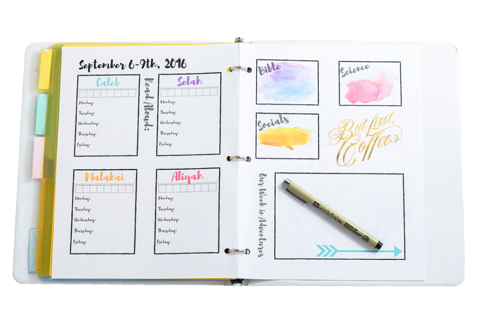 DIY Homeschool Planner for the Artistically Challenged