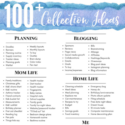 100+ Bullet Journal Collection Ideas