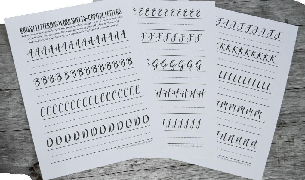 free hand lettering worksheets