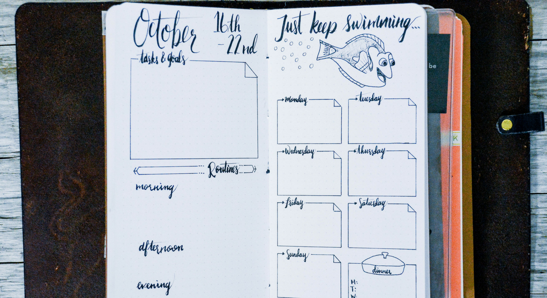 Bullet Journal weekly layout