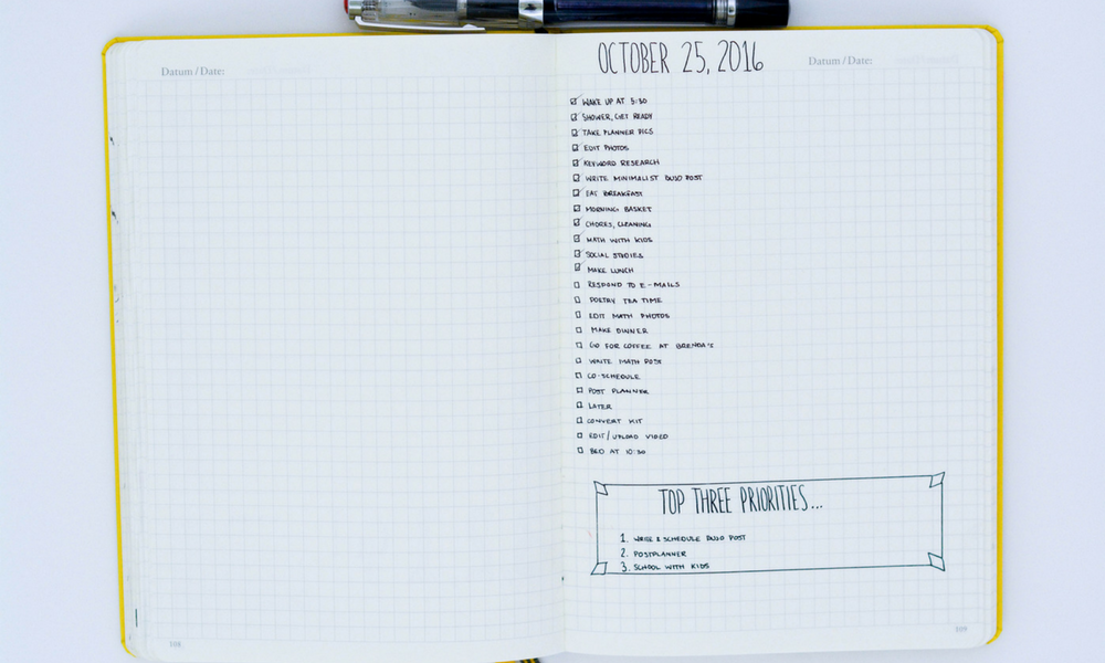 10 Quick and Simple Bullet Journal Daily Layouts