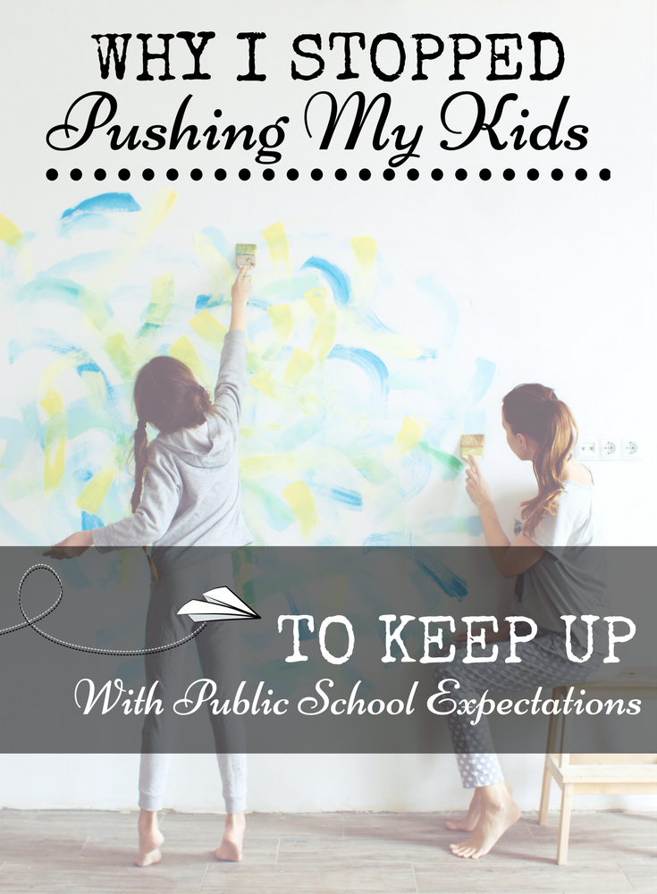 Why I stopped pushing my kids to keep up with public school expectations | homeschool tips | homeschool ideas | homeschool encouragement | new to homeschooling | how to homeschool | homeschooling ideas | homeschooling encouragement | homeschool curriculum | homeschooling tips | home education | home education tips | home education ideas | pros and cons of homeschooling | homeschool giveaway |