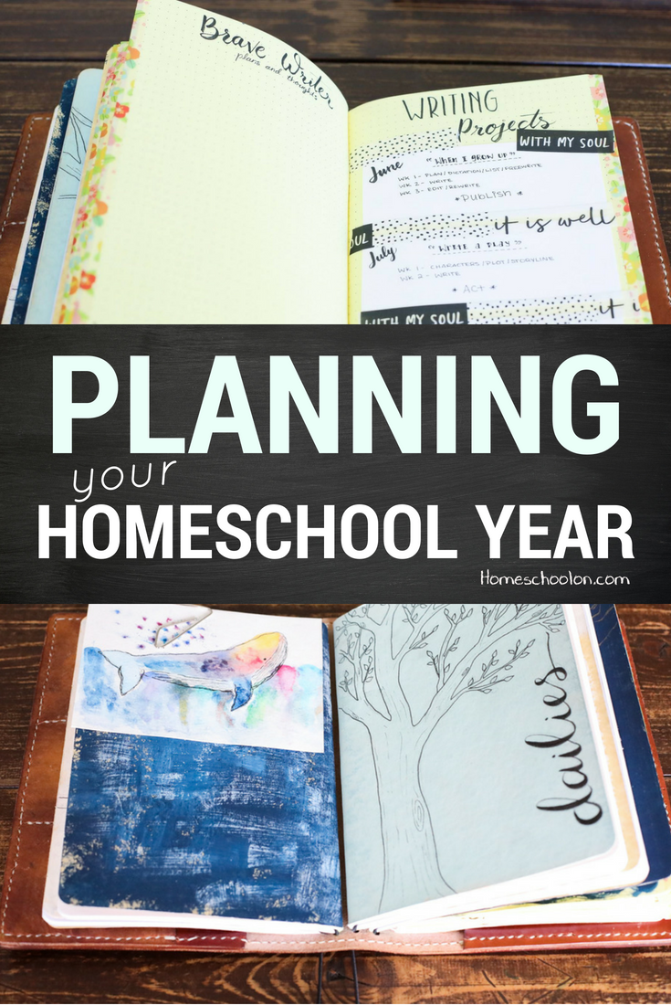 Homeschool Planning in a Travellers Notebook